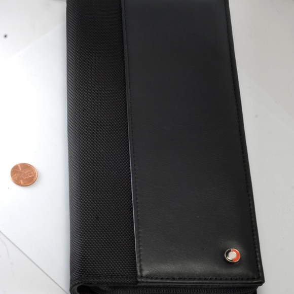 New Shaffer Card Organizer Holder Leather & Canvas - Picture 7 of 8